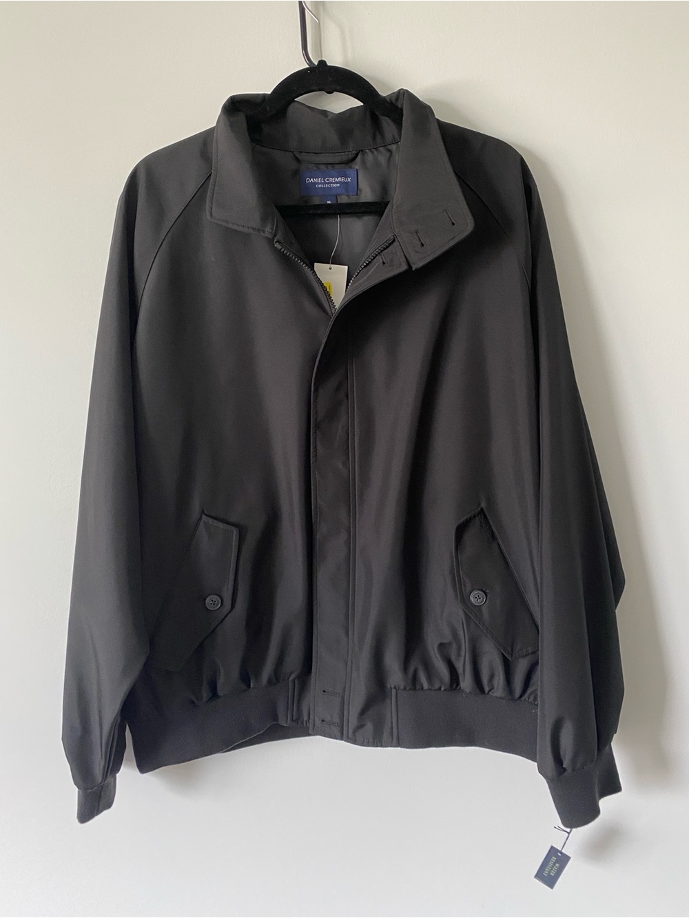 NWT Daniel Cremieux Collection Black Water Resistant Zip Jacket Coat Men’s XL